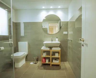 Un baño de Apartamentos Turísticos Pilaria