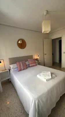 Cama o camas de una habitación en Gonzalo de Bilbao