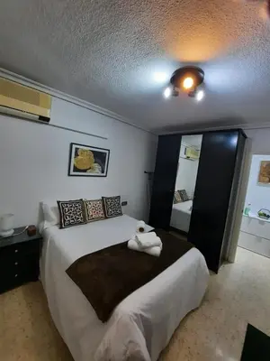 Cama o camas de una habitación en Gonzalo de Bilbao