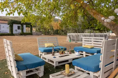 Jardín al aire libre en La casita del Abuelo