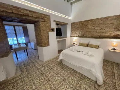 Cama o camas de una habitación en La casa grande