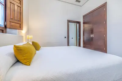 Cama o camas de una habitación en Apartamento Viana & Centro Histórico