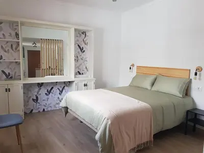 Cama o camas de una habitación en Casa Rosa 2