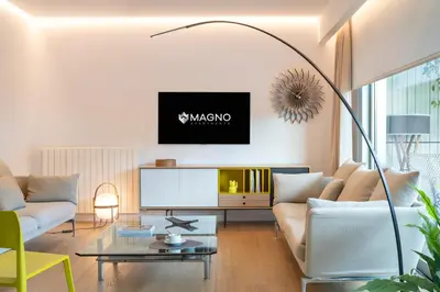 Zona de estar de Magno Apartment Ramón Carande- Private Parking included