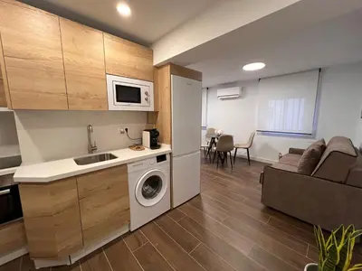 Una cocina o zona de cocina en Apartamento Manzana