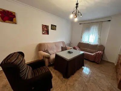 Zona de estar de chalet adosado La morena cerca del caminito del rey