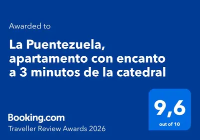 Certificado, premio, señal o documento que está expuesto en La Puentezuela, centro histórico, parking cercano, work friendly