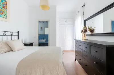 Cama o camas de una habitación en Dúplex Sta Rufina