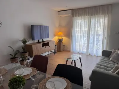 Una televisión o centro de entretenimiento en Casa Lúa