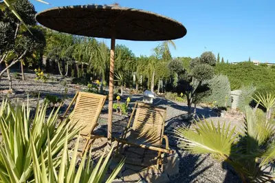 Jardín al aire libre en Casa Mimosa Álora