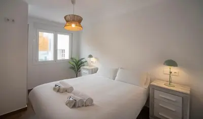 Cama o camas de una habitación en Vista Doña María Coronel C