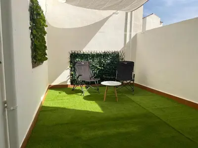 Jardín al aire libre en Apto II Santa Clara Centro