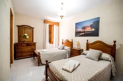 Cama o camas de una habitación en Hacienda Carboneras