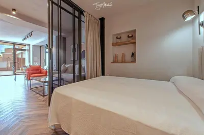 Cama o camas de una habitación en La Cepa, Apartamentos la Cepa