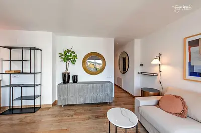 Cama o camas de una habitación en Sarmiento, Apartamentos la Cepa