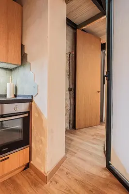 Una cocina o zona de cocina en Encantador apartamento con patio en Macarena