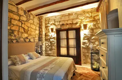 Cama o camas de una habitación en Adarve de los Olivares