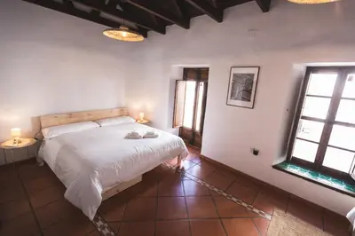 Cama o camas de una habitación en Casa Arroyo de San Andrés