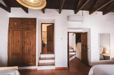 Cama o camas de una habitación en Casa Arroyo de San Andrés