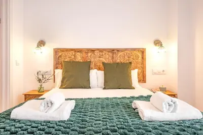 Cama o camas de una habitación en Apartmentos La Florida