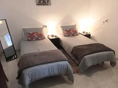 Cama o camas de una habitación en Casa Palomar
