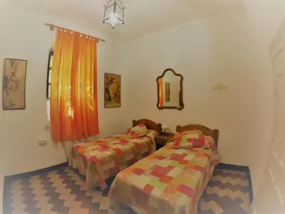 Cama o camas de una habitación en Huerta La Cansina
