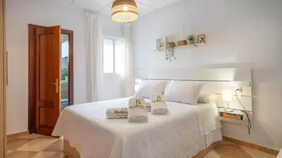Cama o camas de una habitación en La Casa del Sauce Archidona by Ruralidays