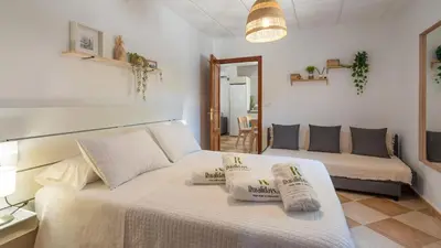 Cama o camas de una habitación en La Casa del Sauce Archidona by Ruralidays