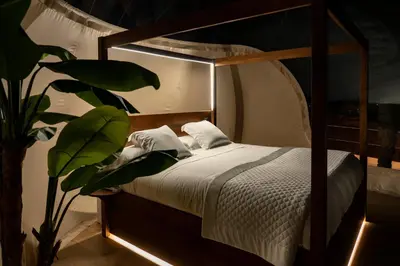 Cama o camas de una habitación en Desde mi cielo