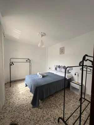 Cama o camas de una habitación en Las Casas Del Puente