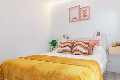 Cama o camas de una habitación en Edomus El Patio del Limonero