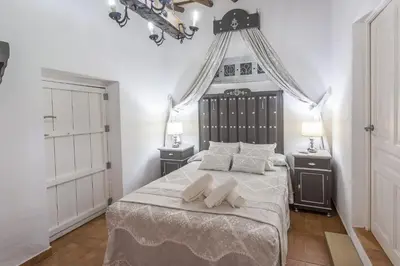 Cama o camas de una habitación en Casa Rural Villa Mellizos