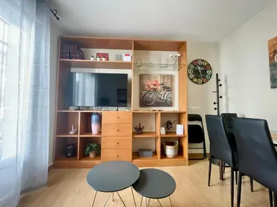 Una televisión o centro de entretenimiento en Geysotur Patio Marroquies