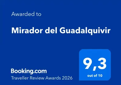 Certificado, premio, señal o documento que está expuesto en Mirador del Guadalquivir