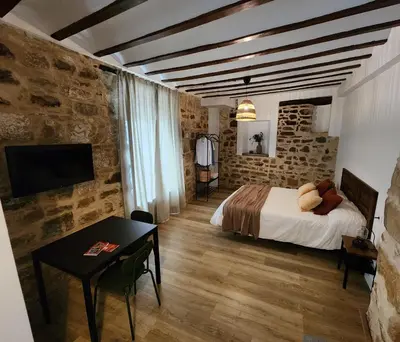 Cama o camas de una habitación en Casa Noba