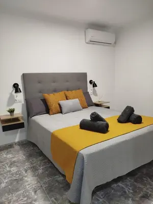 Cama o camas de una habitación en Estudio Lucía, sin cocina - Caminito del rey