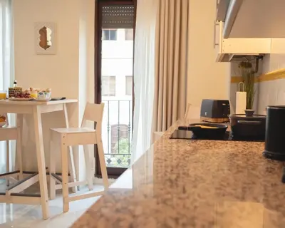 Una cocina o zona de cocina en Apartamentos San Fernando 62