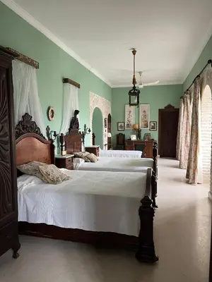 Cama o camas de una habitación en Casa Palacio de los Palma
