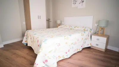 Cama o camas de una habitación en Suites Cañizares Catedral