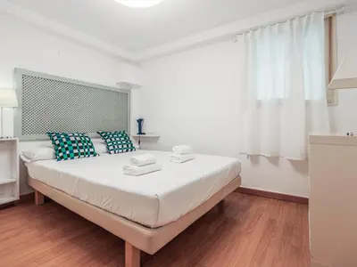 Cama o camas de una habitación en Bonito apt duplex 2 hab 2 baños