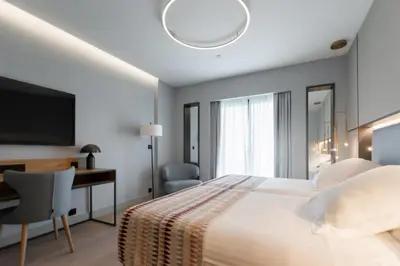Cama o camas de una habitación en Hotel Mezquita Center