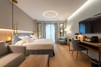 Cama o camas de una habitación en Hotel Mezquita Center