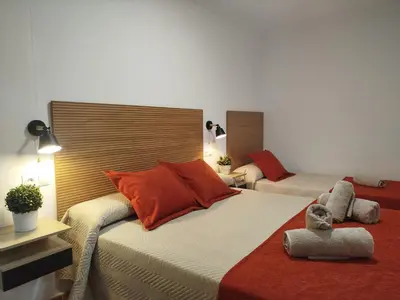 Cama o camas de una habitación en Casa Lucía - Caminito del rey