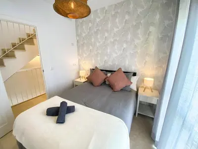 Cama o camas de una habitación en Villa with private swimming pool in Sevilla