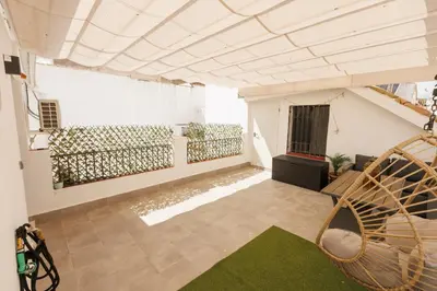 Zona de estar de El ático de Osario 5 con terraza - Great location