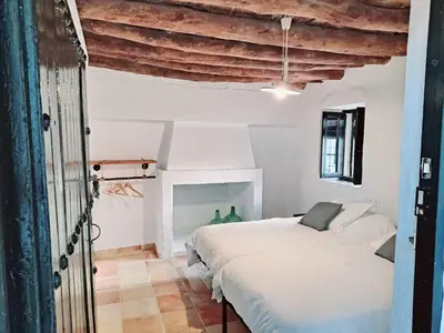 Cama o camas de una habitación en Alquería de Tajarja