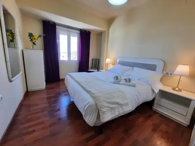 Cama o camas de una habitación en Turística Cervantes