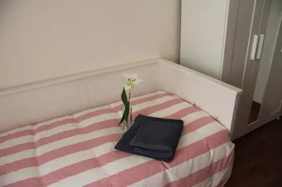 Cama o camas de una habitación en Turística Cervantes 1
