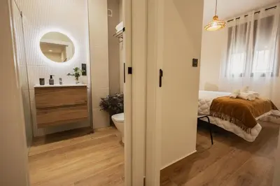 Cama o camas de una habitación en Mar de Olivos Baeza