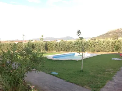 Vista general de una montaña o vista desde the country house